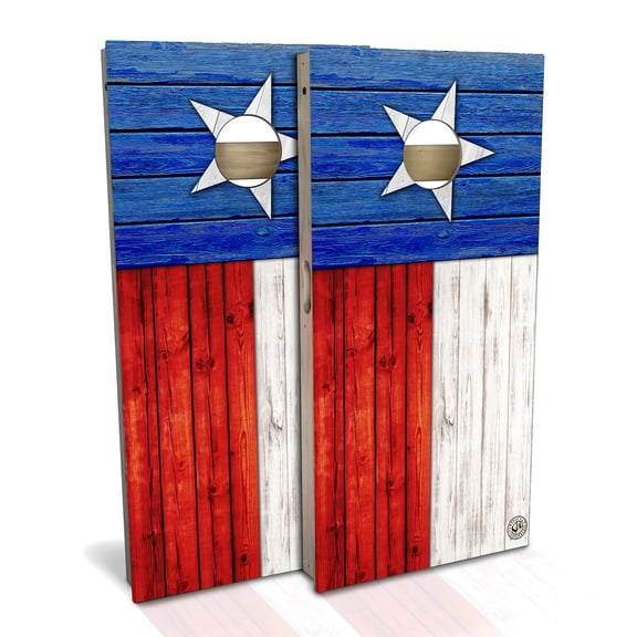 Skip's Garage | Texas Flag Cornhole Board Set | Includes Boards & Bags | Choose Your Size & Accessories