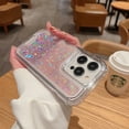 thumbnail image 3 of ShellTech Compatible with iPhone 16 Glitter 3in1 Shockproof Transparent Hybrid Case Clear Flowing Liquid Quicksand Case Girly Women Sparkly Bling Soft TPU Protective Bumper Case,C, 3 of 14