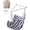 Cover + Blue and White, variant on PETGLE Hammock Chair Swing, Heavy-Duty Hanging Rope Swing Seat Supports 500 Lbs, Ideal for Outdoor Patio, Backyard, Porch, Deck & Indoor Bedroom Use