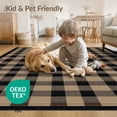 thumbnail image 4 of ODIKA 5'x7' Washable Area Rug Plaid Farmhouse Foyer Tartan Windowpane Border Checkered Bold for Dining Room, Under Table, Home Office, Non-Slip Chair-Friendly, 4 of 7