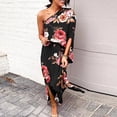 thumbnail image 1 of Women‘s Spring Fashion 2023 One Shoulder Ruched Bodycon Dresses Sexy Fitted Cocktail Party Dress, 1 of 5