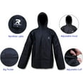 thumbnail image 2 of Ultra-Lite Rain Suit for Men Women Waterproof Protective Rain Coat with Pants 2 Pieces Rain Gear(Black,XXL), 2 of 7