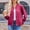 Hot Pink, variant on Jackets for Women Trendy, Everyday Jacket Women Solid Color Crew Neck Sweatshirt Jacket Long Sleeve with Side Pockets Buttons Casual Outerwear