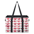 thumbnail image 2 of CURLYOOT Valentines Pink Heart Reusable Grocery Bag, Foldable Shopping Tote Bag with Reinforced Handles, Rose Large Kitchen Grocery Bags for Shopping Groceries Picnic, 2 of 9