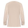 thumbnail image 5 of Antinious Blouses for Women Dressy Casual Solid Crew Neck Long Sleeve Tops,Sweatshirt for Women,Going Out Tops for Women,Beige,XL, 5 of 5