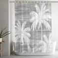 thumbnail image 5 of Shower Curtains for Bathroom-72"x72",Tropical Palm Tree White Silhouette Waterproof Bath Curtain Grommet Shower Curtain Set with Hooks, 5 of 8