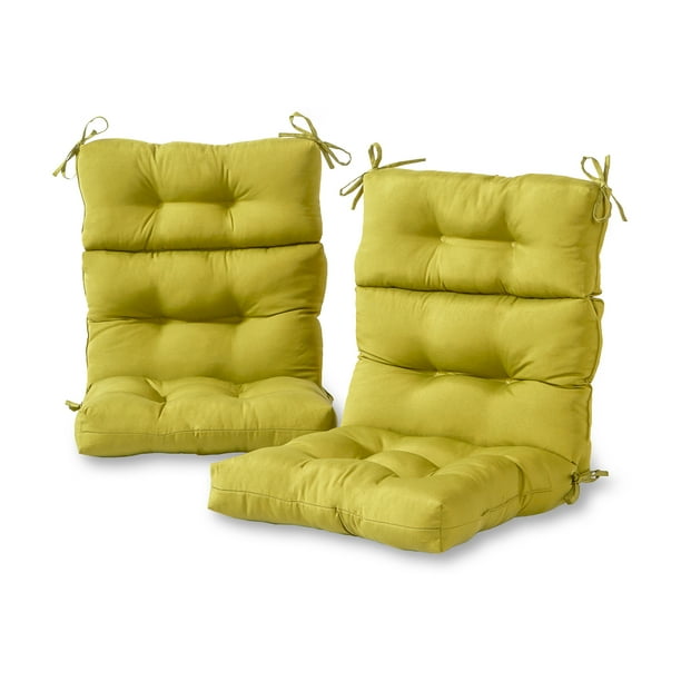 Greendale Home Fashions Solid Outdoor High Back Chair Cushion, Set of 2 - Walmart.com - Walmart.com