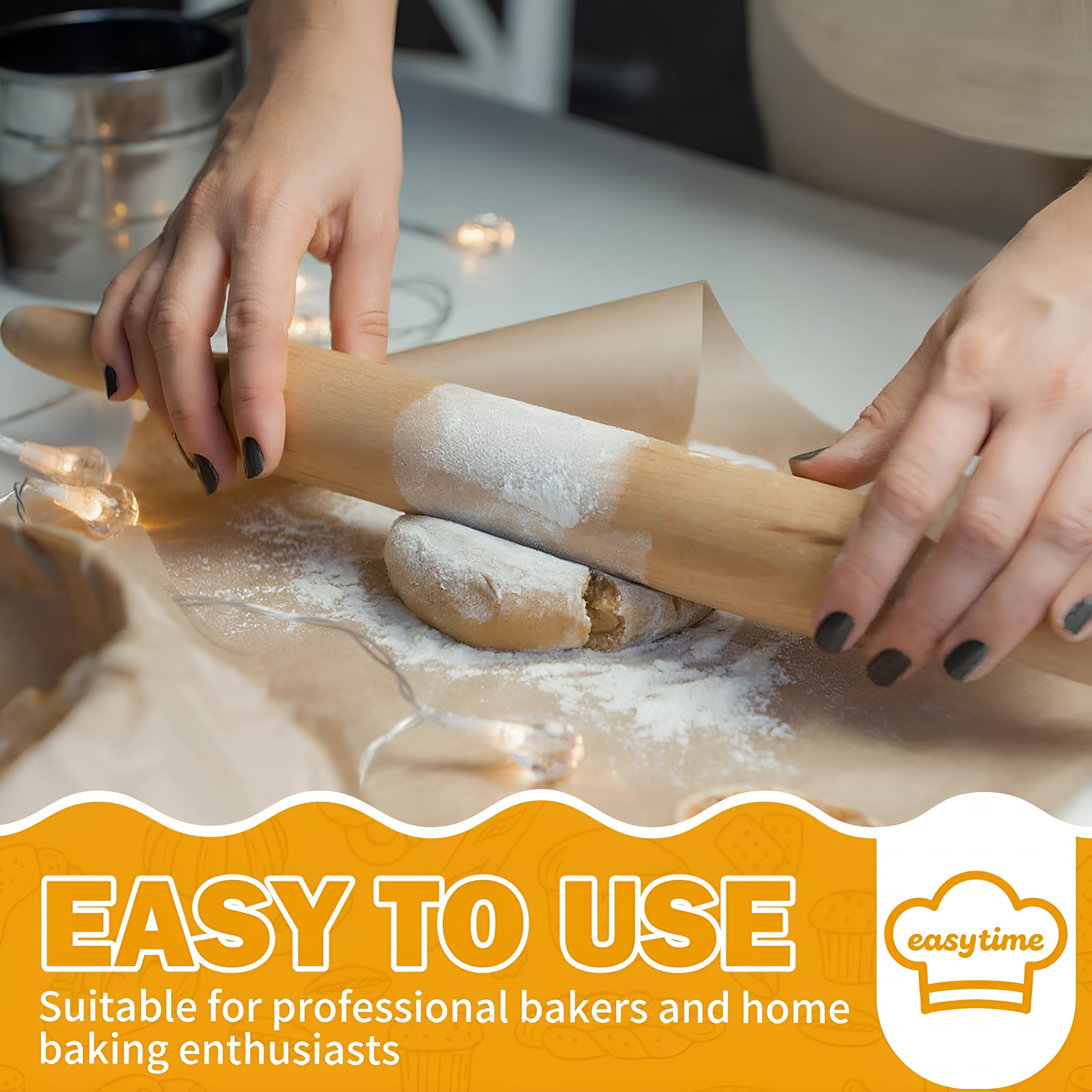 CCOCC Unbleached Parchment Paper Roll for Baking 12In X 98Ft,3 Pack of 12In X 32.8Ft,Parchment Paper Built in Metal Cutter,Non Stick for Baking,Grilling,Air Fryer,Meal Prep,Pans and Oven