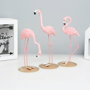 Travelwant Pink Flamingo Ornaments Resin Figurines, Flamingo Figurine, Bird Knick Knacks Living Room Clearance Decor,Tropical Party Decor,Pink Room Decor
