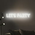thumbnail image 3 of Handmadetneonsign Let's Party Neon Sign, Quote Wall Art Decor, Words Wall Decor 51141, 3 of 5