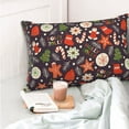 thumbnail image 4 of Fotbe Winter Holiday Christmas Funda de Almohada Decorativa Estilo Occidental, Lujo en Algodón, Fundas para Almohadas King, Cojín Estampado para Decoración del Hogar-20"x30", 4 of 6