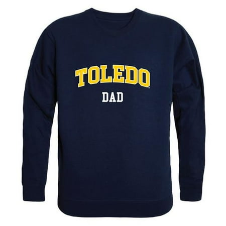 

W Republic 562-396-NVY-03 Men University of Toledo Rockets Dad Crewneck Fleece Navy - Large