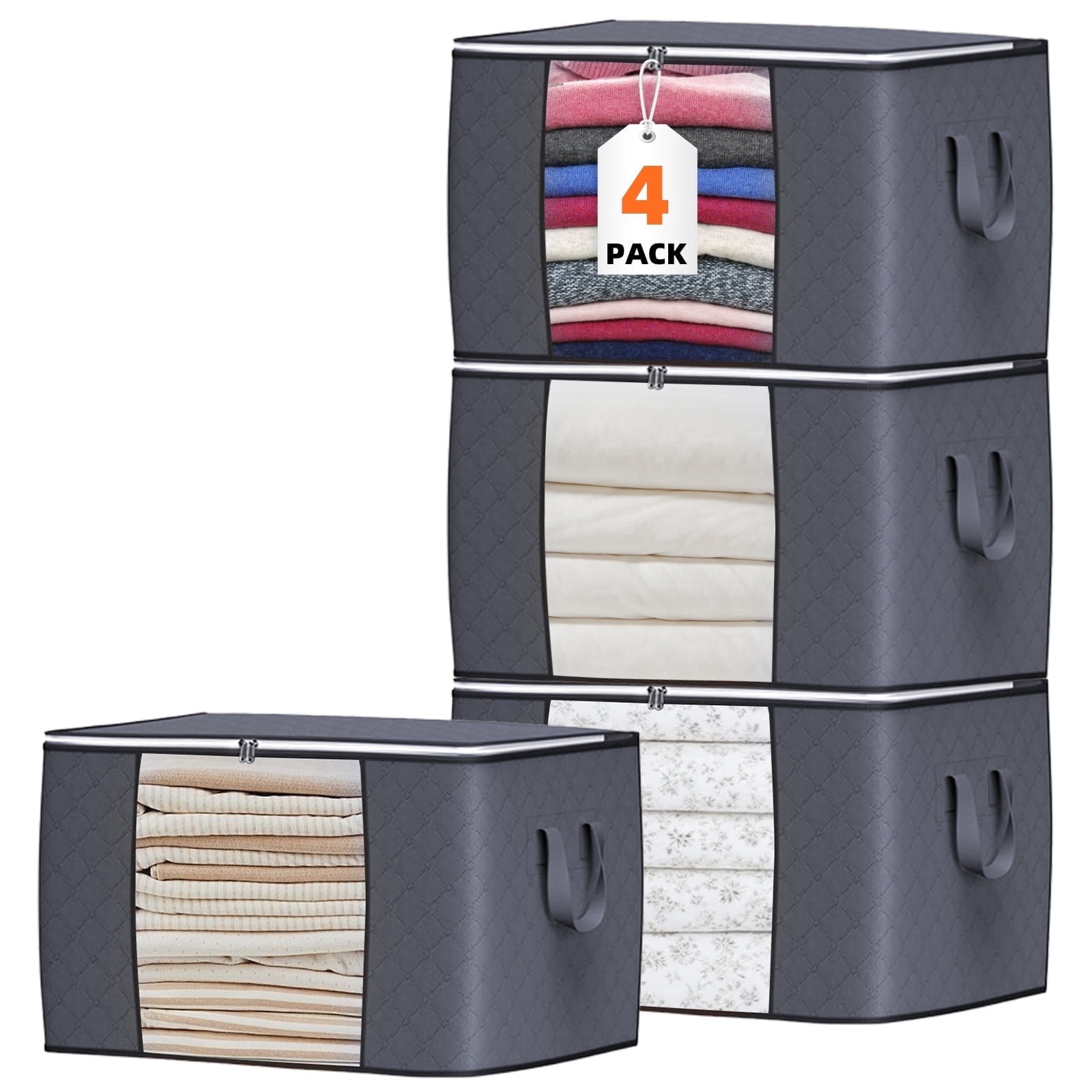 Torio Large Capacity Foldable Storage Bag, Eco-Friendly, Waterproof Organizing Bin for Clothes, Bedding & Seasonal Storage
