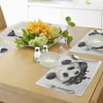 thumbnail image 4 of Ambesonne Animal Place Mats Set of 4, Watercolor Panda Bear, Standard Size, Beige White and Black, 4 of 6