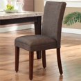 thumbnail image 4 of HomePop 38" Traditional Fabric Parsons Dining Chair in Crosshatch Brown, 4 of 13