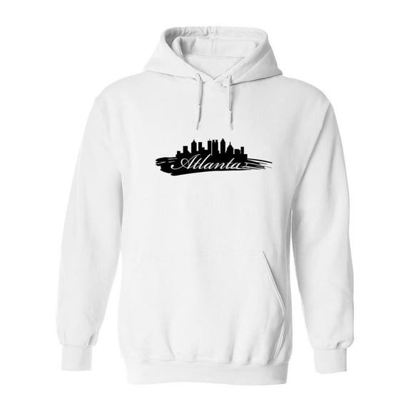 Atlanta Usa City Black Sketch Hoodie Women -Image by Shutterstock, Female x-Large