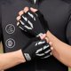 thumbnail image 3 of 1 par de guantes de ciclismo medio acolchado guantes de bicicleta antideslizantes que absorben golpes guantes cortos de bicicleta de verano - L L Baoblaze Guantes de ciclismo, 3 of 8