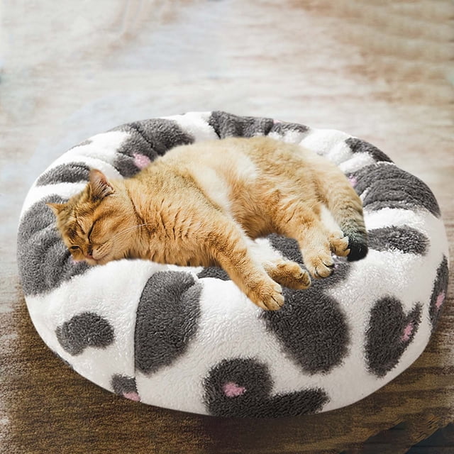 Fiudx Cama para Mascotas, Acogedor Cojín de Terciopelo, Base Antideslizante, Cálida y Cómoda Colchoneta de Algodón, Diseño Suave y Transpirable, para Todo El Año, para Gatos de Todas Las Etapas, Opci