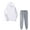 White#2, variant on Black*Friday Clearance Items under $5 GaThRRgYP Womens Trousers High Waisted,2PCS Outfits Men's and Women's Sports Tracksuits Long Sleeve Pullover Hoodies Sweatpants Fall Winter Suit