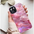 thumbnail image 5 of Pink Crystal Seashell Women's iPhone Case Shiny Glittering Surface Compatible with iPhone 11/12/13/14/15/16 (Pro Max/Plus) Stylish Gift, 5 of 9
