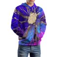 thumbnail image 5 of Golden Splash on Purple Blue Canvas 3d Sweatshirts Hoodie Fashion Casual Personality Men's Women Street Hoodie Pullovers Long Sleeve Comfortable Top, 5 of 6