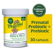 MegaFood Baby & Me 2 Prenatal Probiotic - Digestive & Immune - Vitamin B6 - 30 Servings