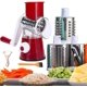 thumbnail image 1 of Rallador de patatas, zanahorias, cortador de verduras, cortador redondo de mandolina, acero inoxidable, multifunción, 1 of 4