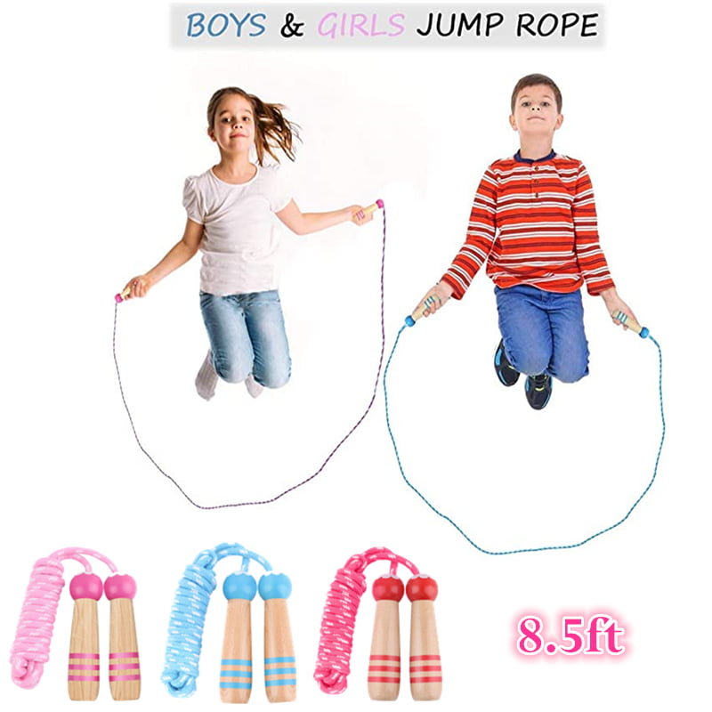 Details about   Kids Jump Ropes Wood Handle Sport Bodybuilding Fitness Cartoon Skipping Ro .ZT 