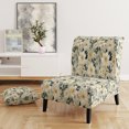 thumbnail image 2 of Designart "Radiant Poppy Bloom Cheer I" Chaise d'Appoint Blanche à Fleurs - Fauteuil de Cottage pour Chambre, 2 of 7