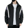 thumbnail image 2 of Men's Casual Windbreaker Jacket Lightweight Breathable Outdoor Sports Coat Comfortable Zip Up Fashionable Windproof, 2 of 2