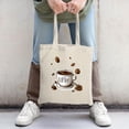 thumbnail image 2 of Stylish Canvas Tote Bag featuring a coffee cup filled with coffee beans with ' coffee ' printed on it Perfect for shopping and travel, 2 of 4