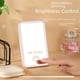 thumbnail image 3 of Espejo de maquillaje LED con lámpara de escritorio para mujer, espejo pequeño con luz de relleno, espejo de tocador portátil para dormitorio y automóvil, 3 of 4