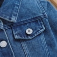 thumbnail image 4 of Toddler Baby Boy Girl Jacket Big Lil Sister/Brother Letter Embroidery Jean Long Sleeve Cardigan Button Denim Coat, 4 of 9
