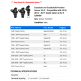 thumbnail image 2 of Camshaft and Crankshaft Position Sensor Kit 3 - Compatible with 2010, 2012 - 2017 Toyota Camry 2.5L 4-Cylinder - Autopart Premium, 2 of 2