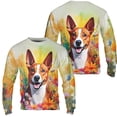 thumbnail image 3 of Welcome Spring Summer Basenji Portrait Flower Blue Sky All Over Print 3D Sweatshirt Unisex Merch African Barkless Dog Lover - 12001, 3 of 6