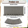 thumbnail image 3 of Gingham Desk Skirt, Table Skirt Ruffled Hook and Loop, Checkered Desk Skirt for Classroom Party Decorations, Black, 3 of 8
