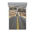 thumbnail image 2 of Landscape Bedding Set with Sheet & Covers, Pacific Coast Highway on the Road Trip to Endless Desert Western Photograph Wilderness, Printed Bedroom Decor 2 Shams, 4 Sizes, Grey, by Ambesonne, 2 of 3