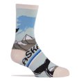 thumbnail image 2 of OoohYeah Mens Animal Funny Crew Sock, Alaska, Crazy Fashion Socks, 2 of 3