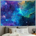 thumbnail image 2 of Shiartex  Galaxy Tapestry for Bedroom Aesthetic Space Blue Night Starry Sky Stars Universe Tapestry Mysterious Nebula Wall Hanging Backdrop Room Decor for Bedroom Living Room 40x30inch, 2 of 6