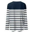 thumbnail image 5 of Tshirt Women Long Sleeve Shirts For Women Stripe Print Graphic Tees Blouses Casual Plus Size Basic Tops Pullover, 5 of 5
