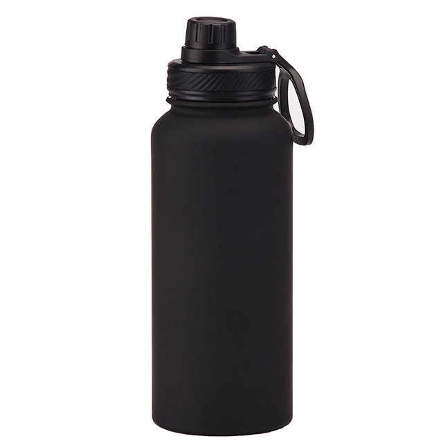 (Special Offer) 1L Stainless Steel Sports Water Bottle, Large Thermos, Portable Outdoor Water Bottle with Handle