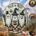 thumbnail image 4 of WHEANG Halloween Pumpkin Wooden Round Sign Creative Decorative Sign (11.8*11.8 Inch), 4 of 4