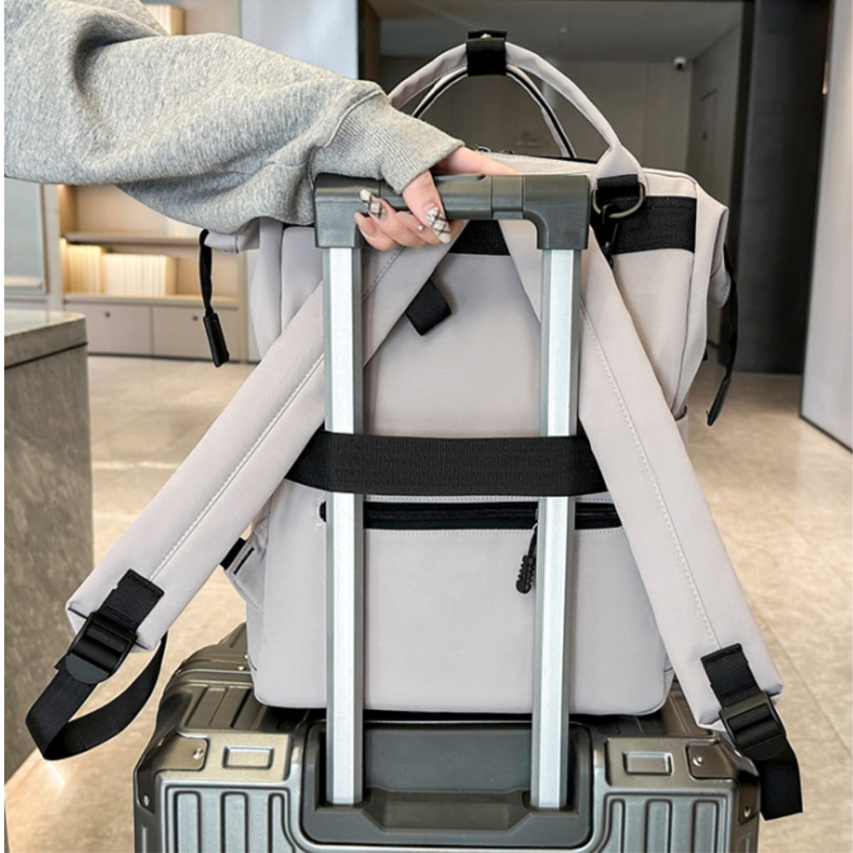 Diaper Bag Backpack, Multifunctional Baby Bag with Insulated Milk Bottle Pockets, Large Capacity Portable Travel Backpack with USB Charging Port, Nappy Bag for Moms Dads
