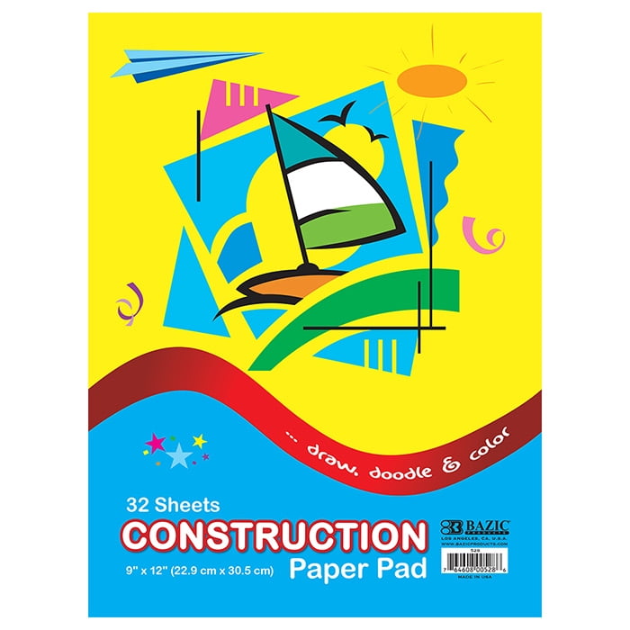 8 Colors 4-Pack 9x12-Inch Northland Wholesale Construction Paper Books 32-Sheets per Book from