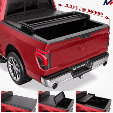 MOSTPLUS 3-Fold 5.5FT Tonneau Cover for 2004-2014 Ford F150 06-08 Mark LT Truck Bed Cover