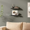 thumbnail image 6 of Ballucci 16" Floating Shelves for Wall, 2-Pack with Invisible Brackets, 6" Deep, Black, 6 of 8
