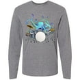 thumbnail image 3 of Inktastic Cute Blue Octopus Drumming Long Sleeve T-Shirt, 3 of 5