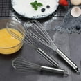 thumbnail image 2 of ReaNea Whisk Set Pack of 3 Stainless Steel 8" 10" 12" Whisks for Cooking, Beater, Kitchen Wire Wisk, 2 of 7