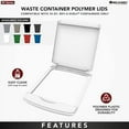 thumbnail image 5 of 35 Quart Garbage Can Lid for Base Kitchen and Bathroom Cabinet, Replacement Plastic Trash Bin Lid Only, Black,, 5 of 10