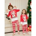 thumbnail image 3 of WIBACKER Kids Christmas Snowflake Reindeer Pajamas Long Sleeve Holiday Pjs Set Toddler Boys Girls Xmas Jammies 2-14 Years, 3 of 8